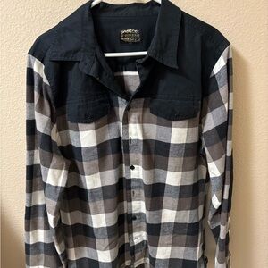 United By Blue Black and Brown Plaid Shirt